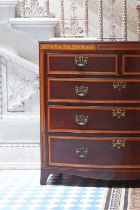 ☘ A Regency mahogany bow-front chest,