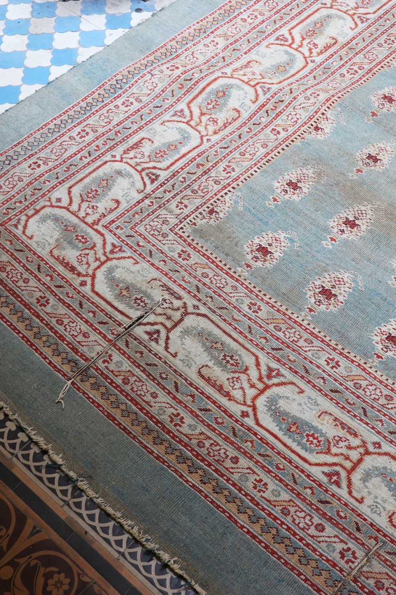 ☘ A large blue Amritsar carpet, - Image 5 of 38