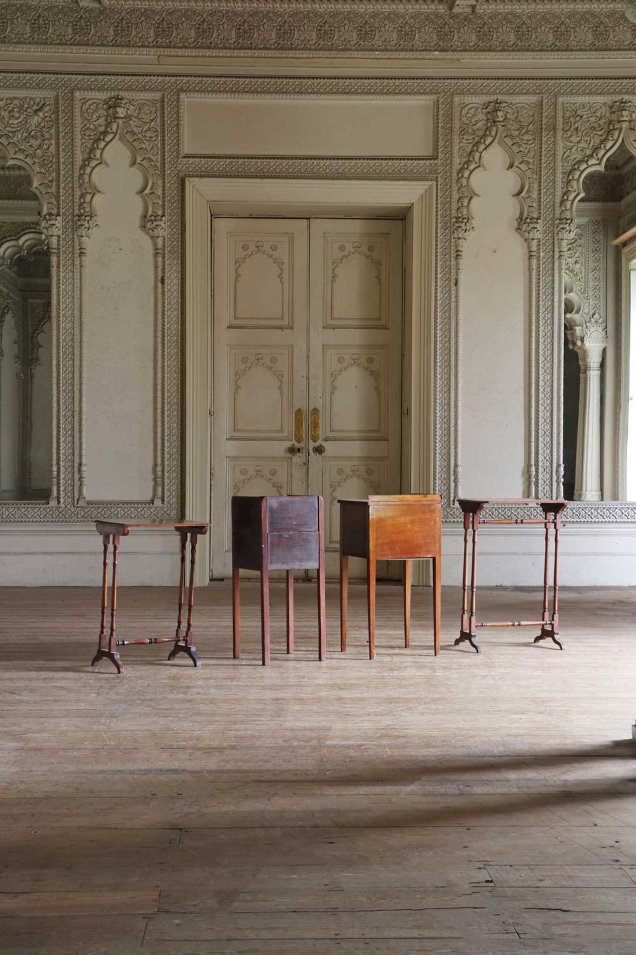 ☘ A Regency mahogany and inlaid quartetto table, - Bild 8 aus 8