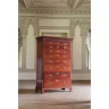 ☘ A George III mahogany tallboy,