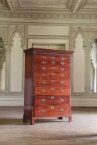 ☘ A George III mahogany tallboy,