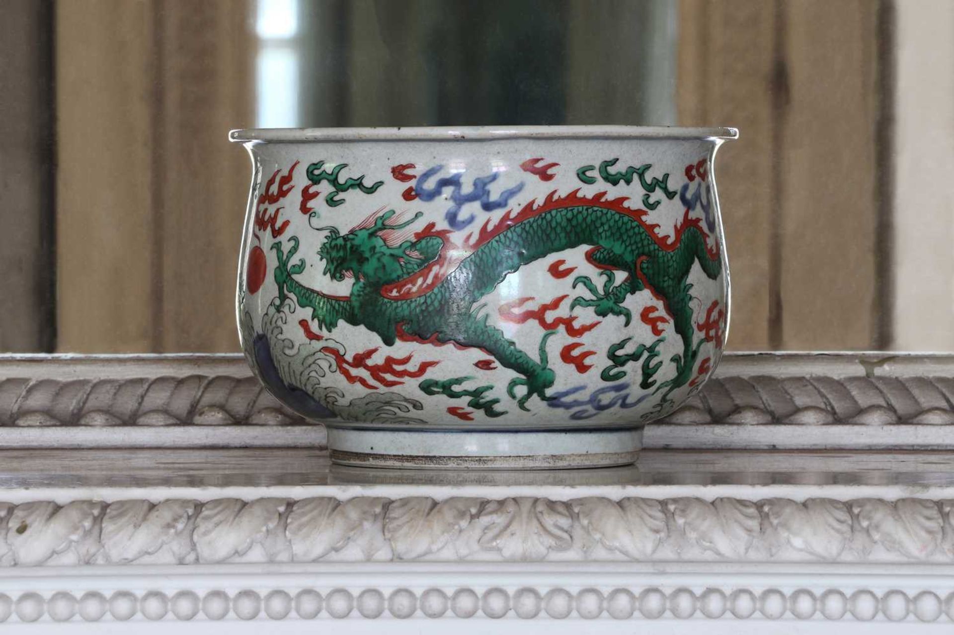☘ A Chinese wucai incense burner, - Image 2 of 42