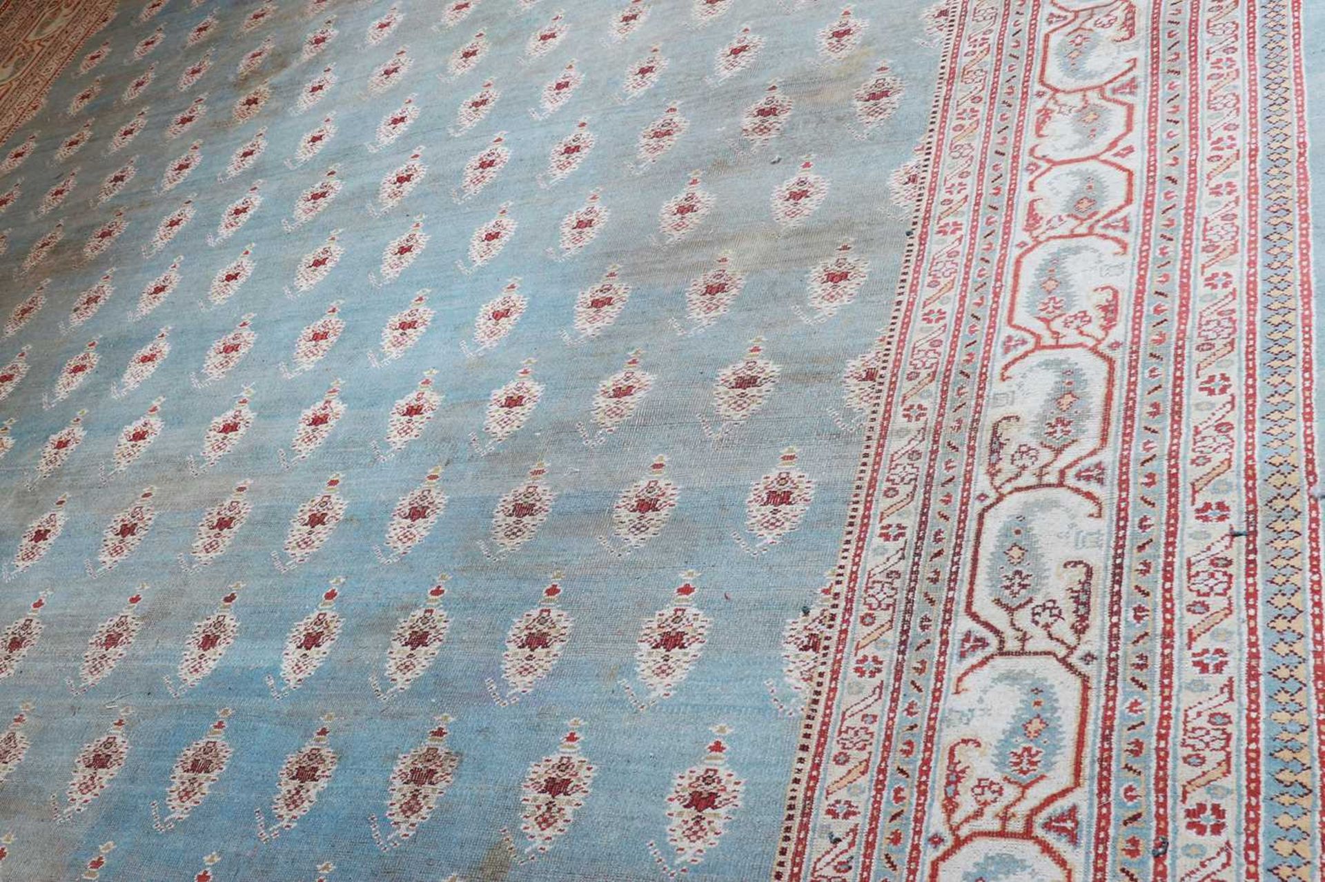 ☘ A large blue Amritsar carpet, - Image 8 of 38