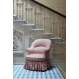 ☘ A Victorian upholstered tub armchair,