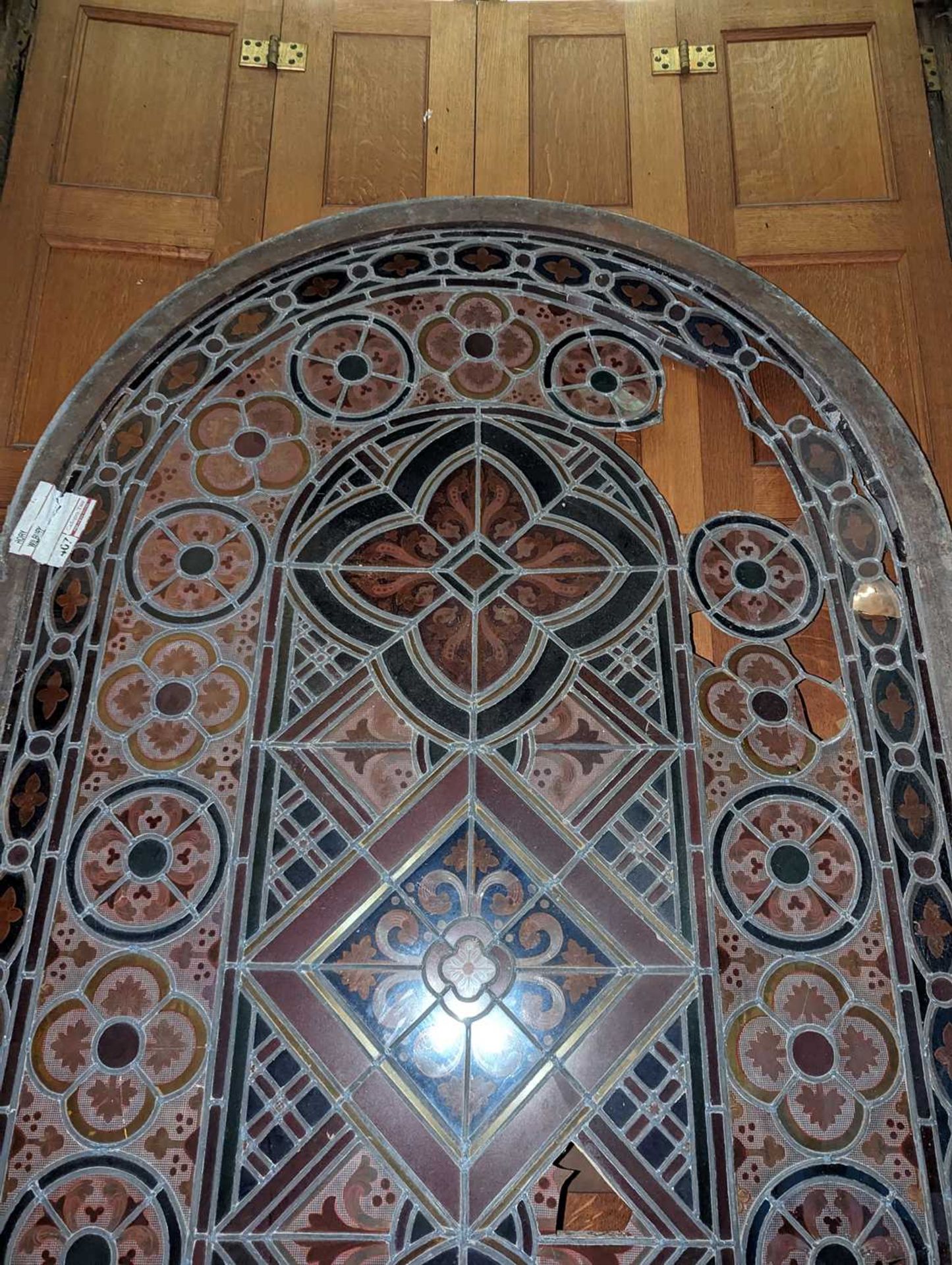 ☘ A Victorian Gothic Revival stained-glass window, - Image 18 of 21