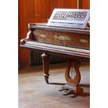 ☘ A burr walnut cased grand pianoforte by Erard,