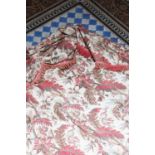 ☘ Two pairs of interlined printed cotton curtains,