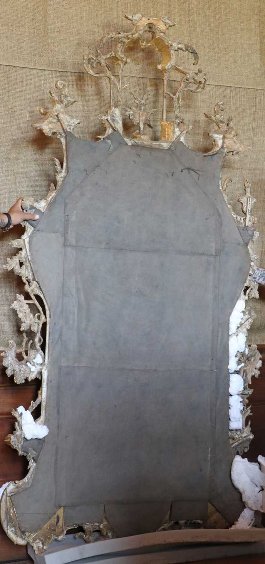 ☘ A George III giltwood mirror, - Image 5 of 17