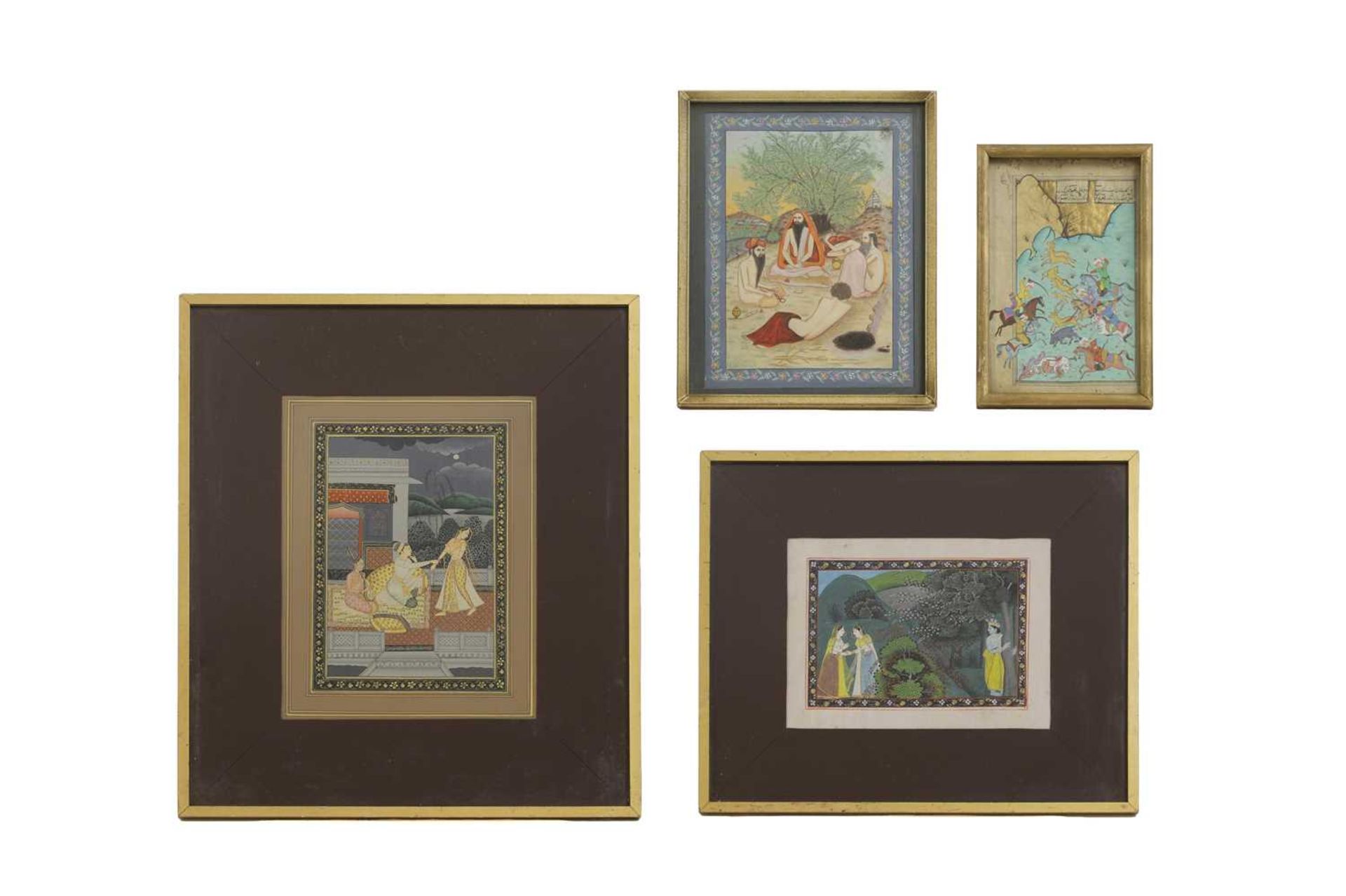 An assembled collection of Mughal Indian paintings,