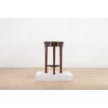 A George III-style mahogany and marble occasional table,