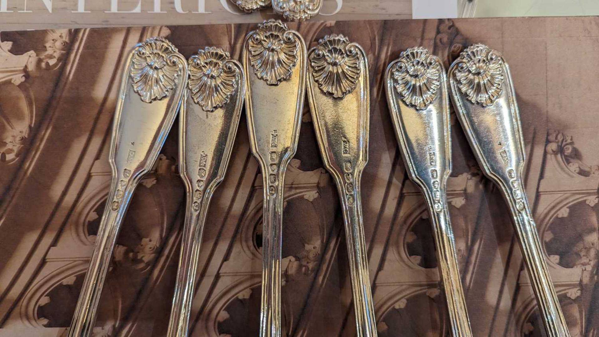 A composed George IV silver flatware service, - Image 35 of 46