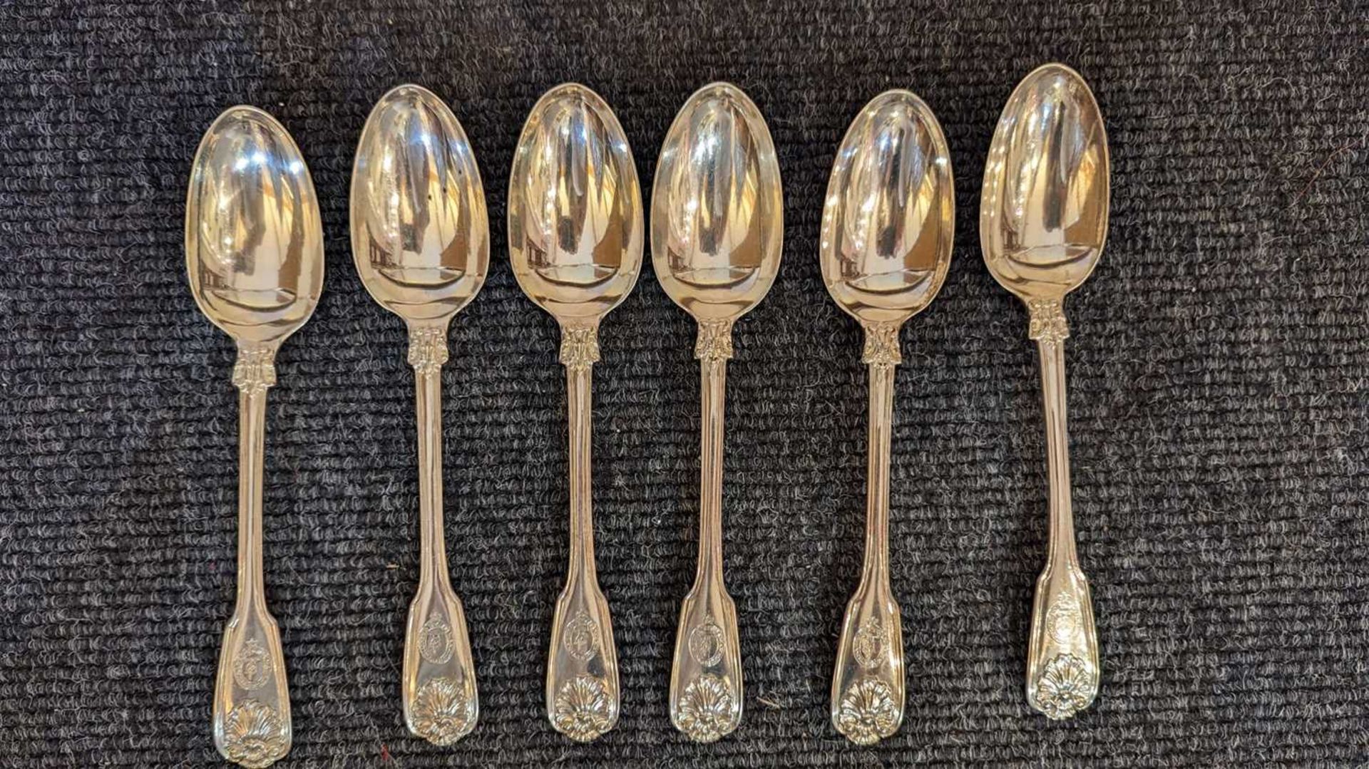 A composed George IV silver flatware service, - Image 15 of 46