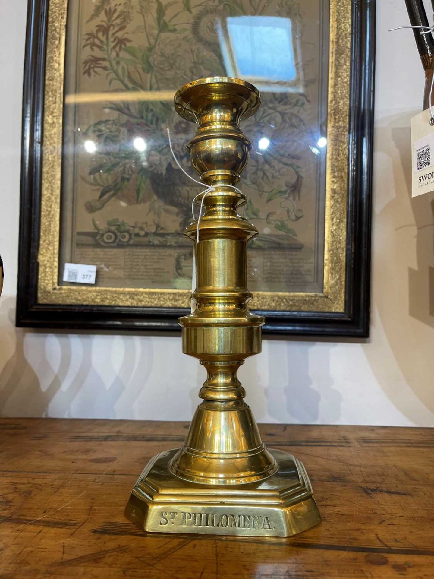 A pair of Victorian brass candlesticks, - Image 21 of 30
