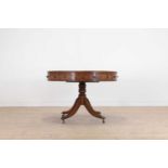 A George III mahogany drum table,