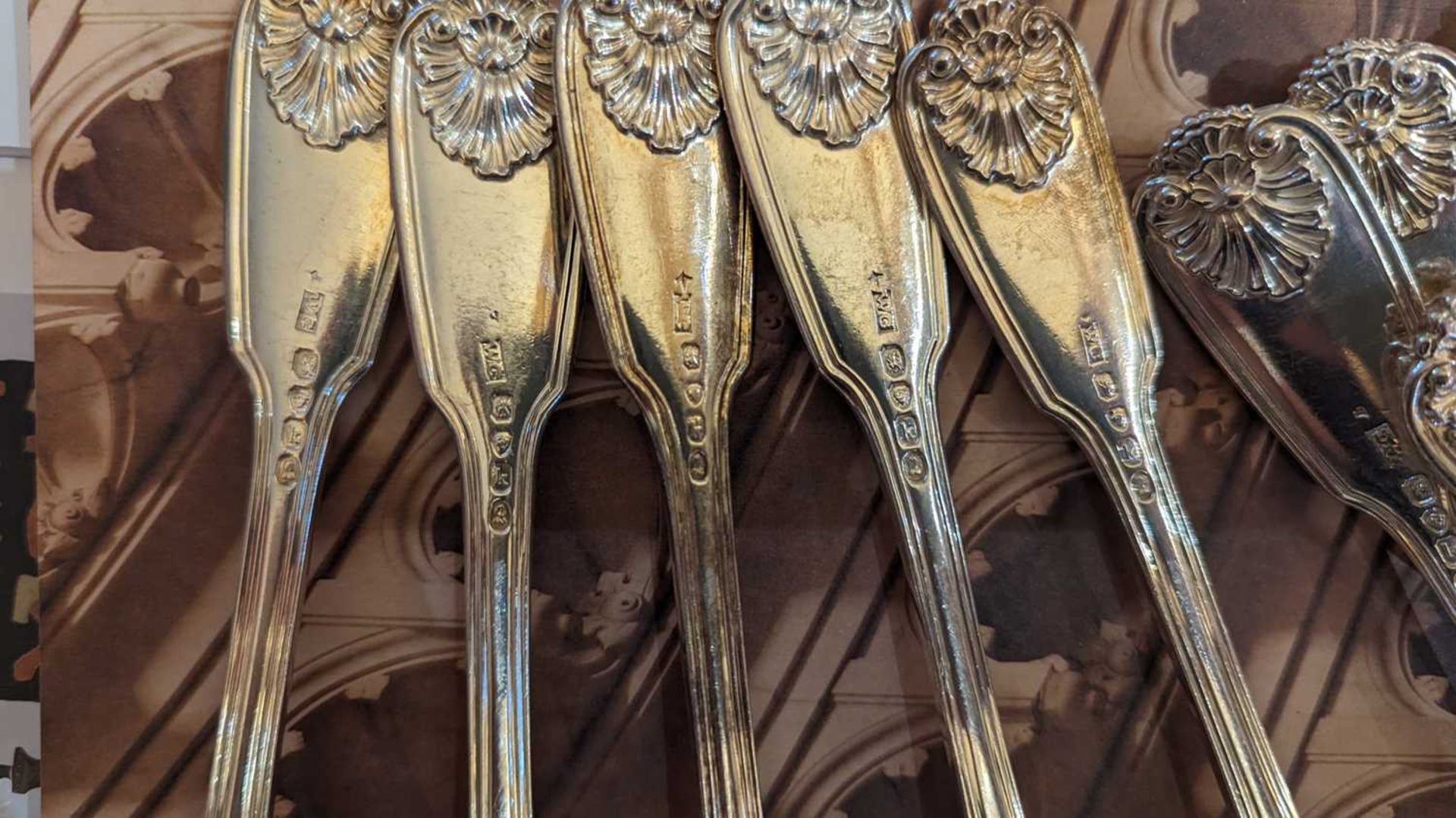 A composed George IV silver flatware service, - Image 39 of 46
