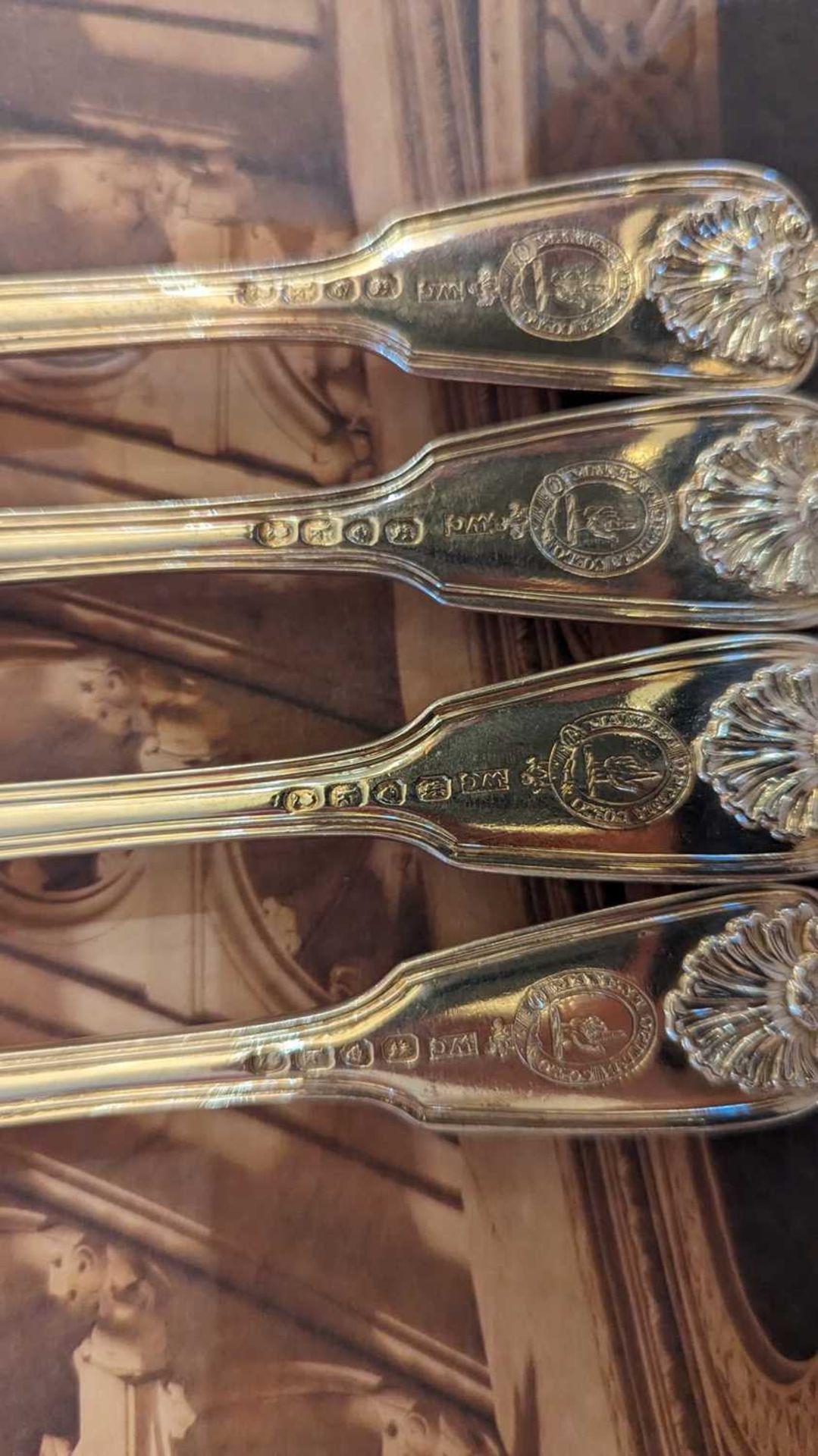 A composed George IV silver flatware service, - Image 41 of 46