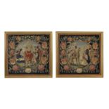A pair of Aubusson tapestry panels,