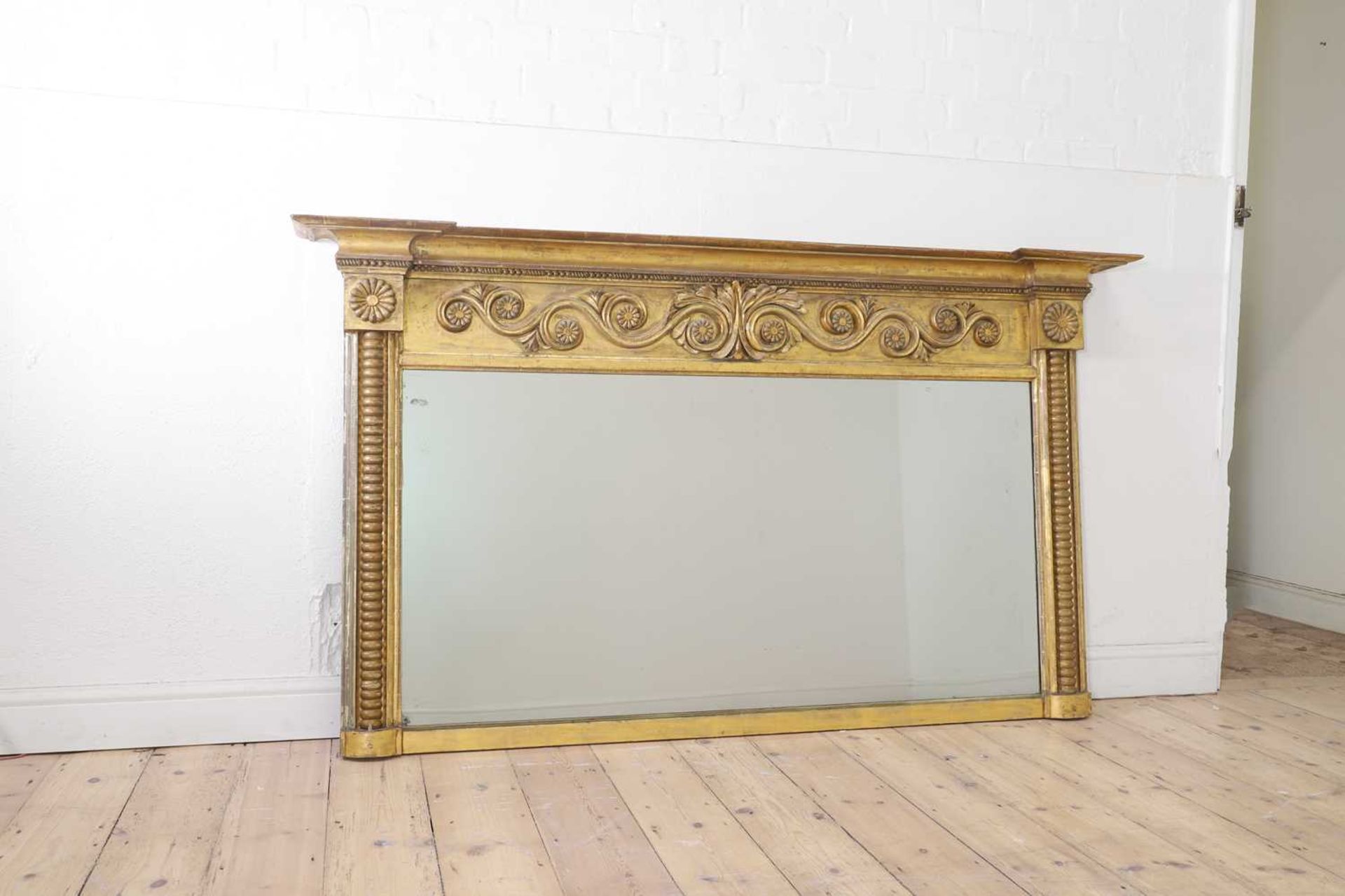 A George IV giltwood and gesso overmantel mirror - Image 2 of 5
