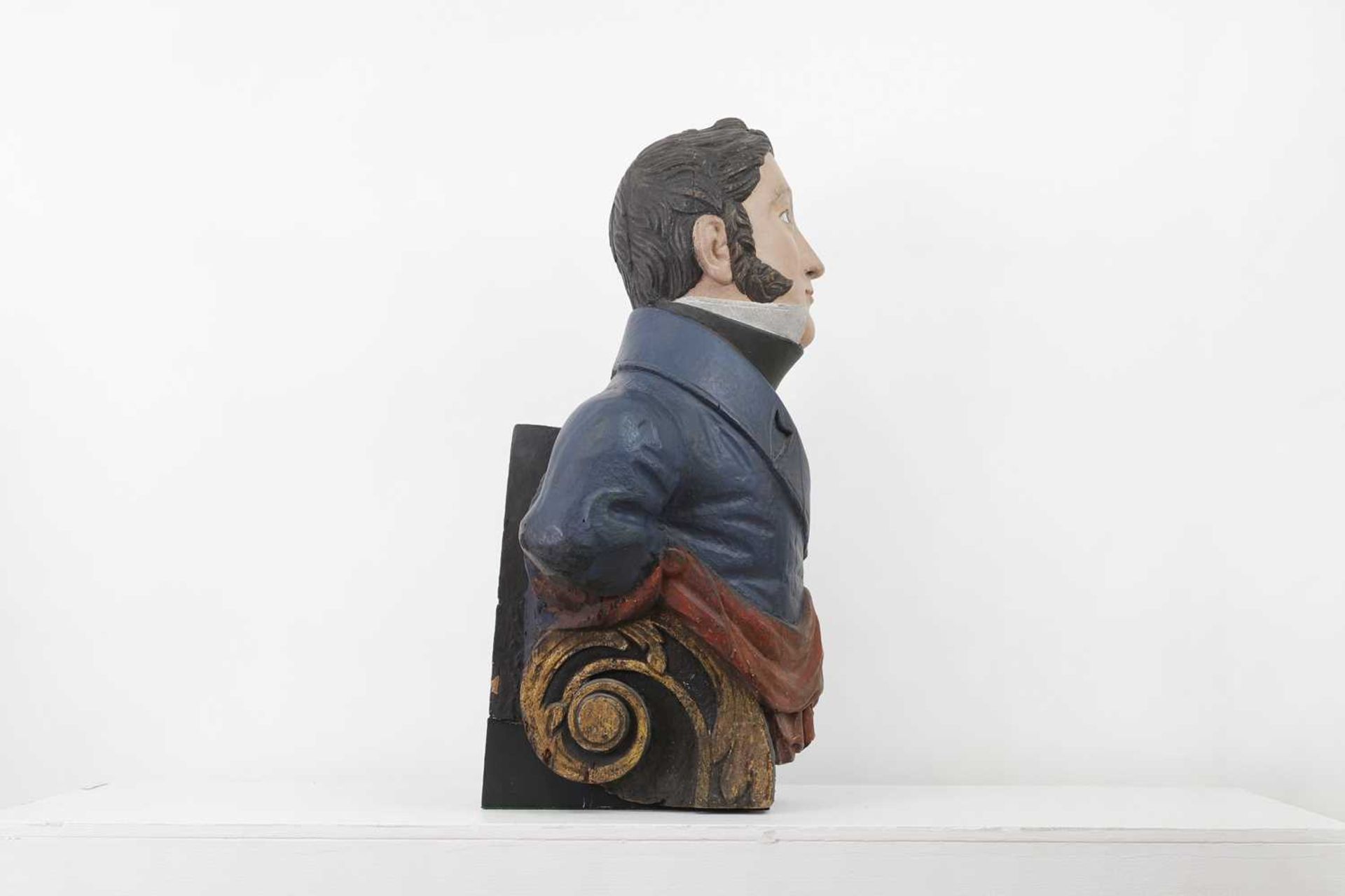 A carved and painted figurehead, - Image 5 of 18