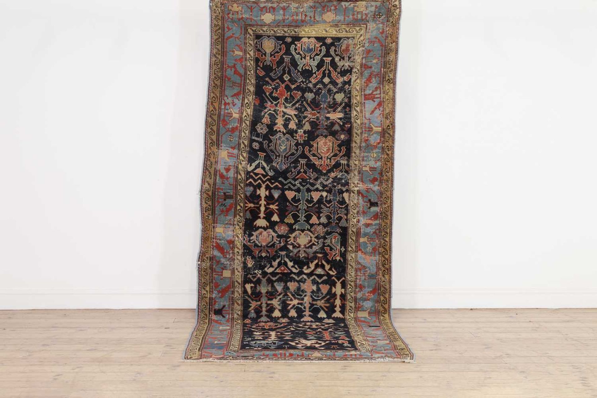 An Heriz wool runner,