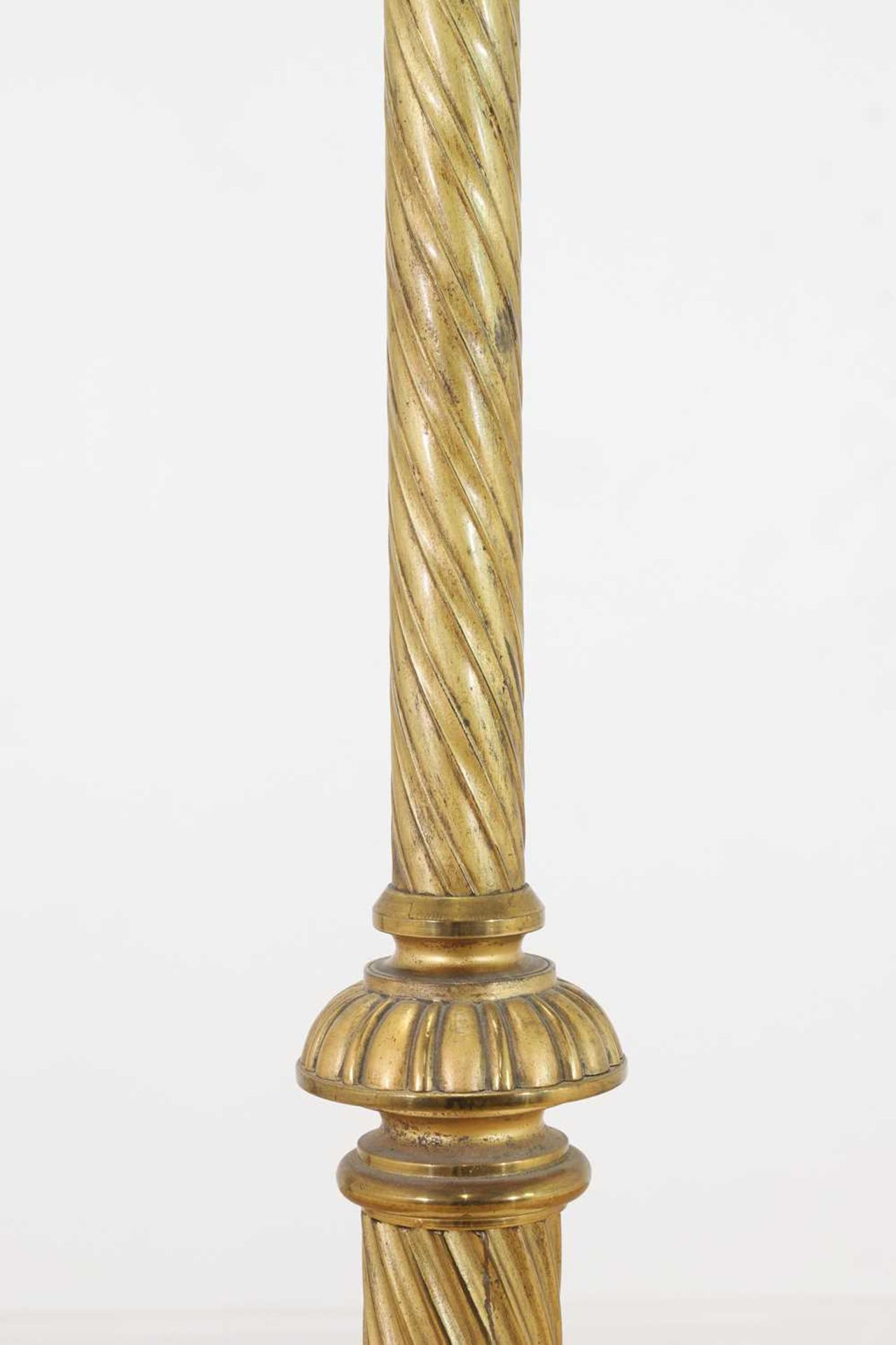 A telescopic gilt-brass floor lamp, - Image 4 of 5