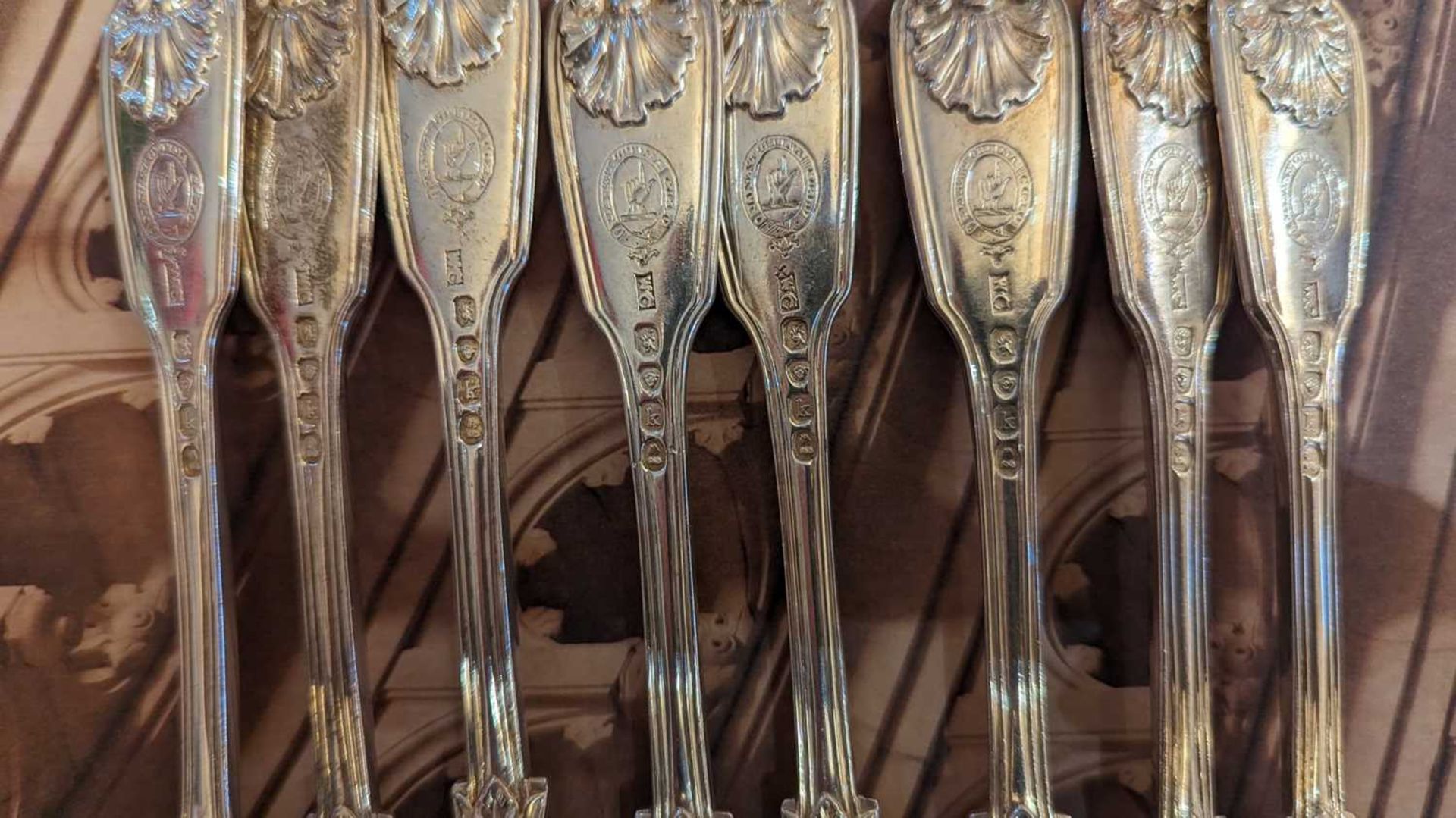 A composed George IV silver flatware service, - Image 42 of 46