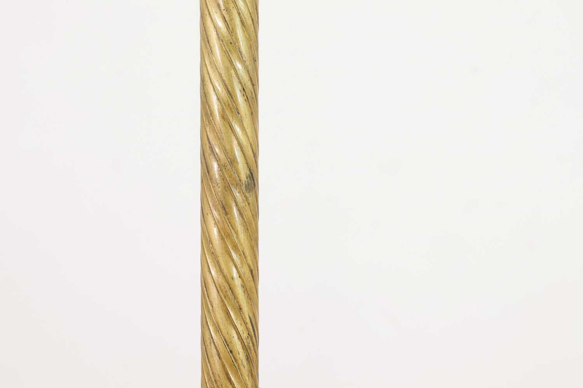 A telescopic gilt-brass floor lamp, - Image 3 of 5