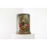 A toleware and painted wastepaper basket,