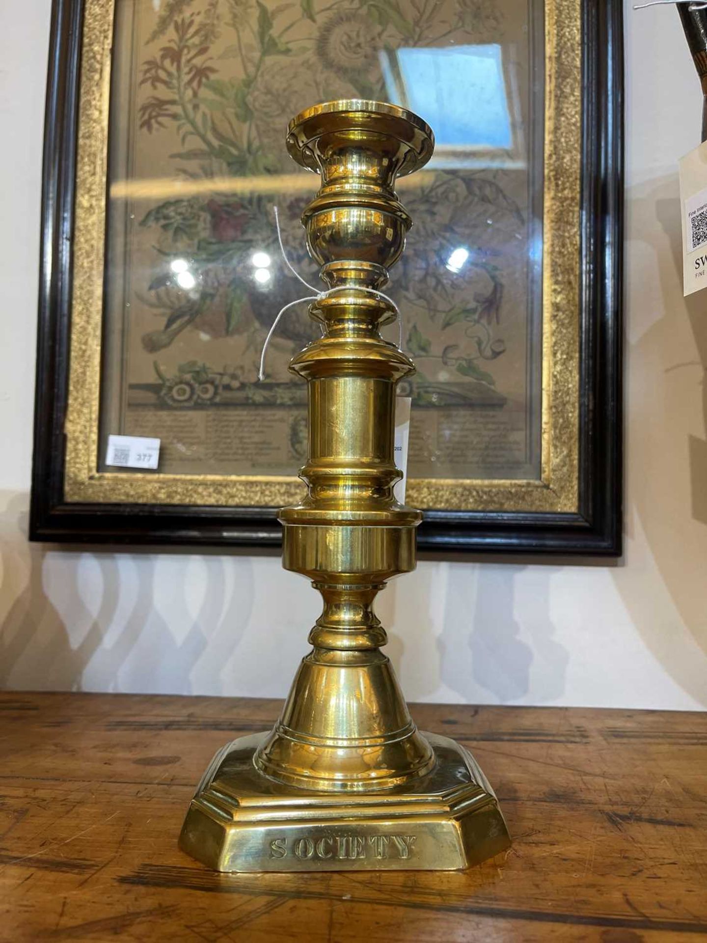 A pair of Victorian brass candlesticks, - Image 30 of 30