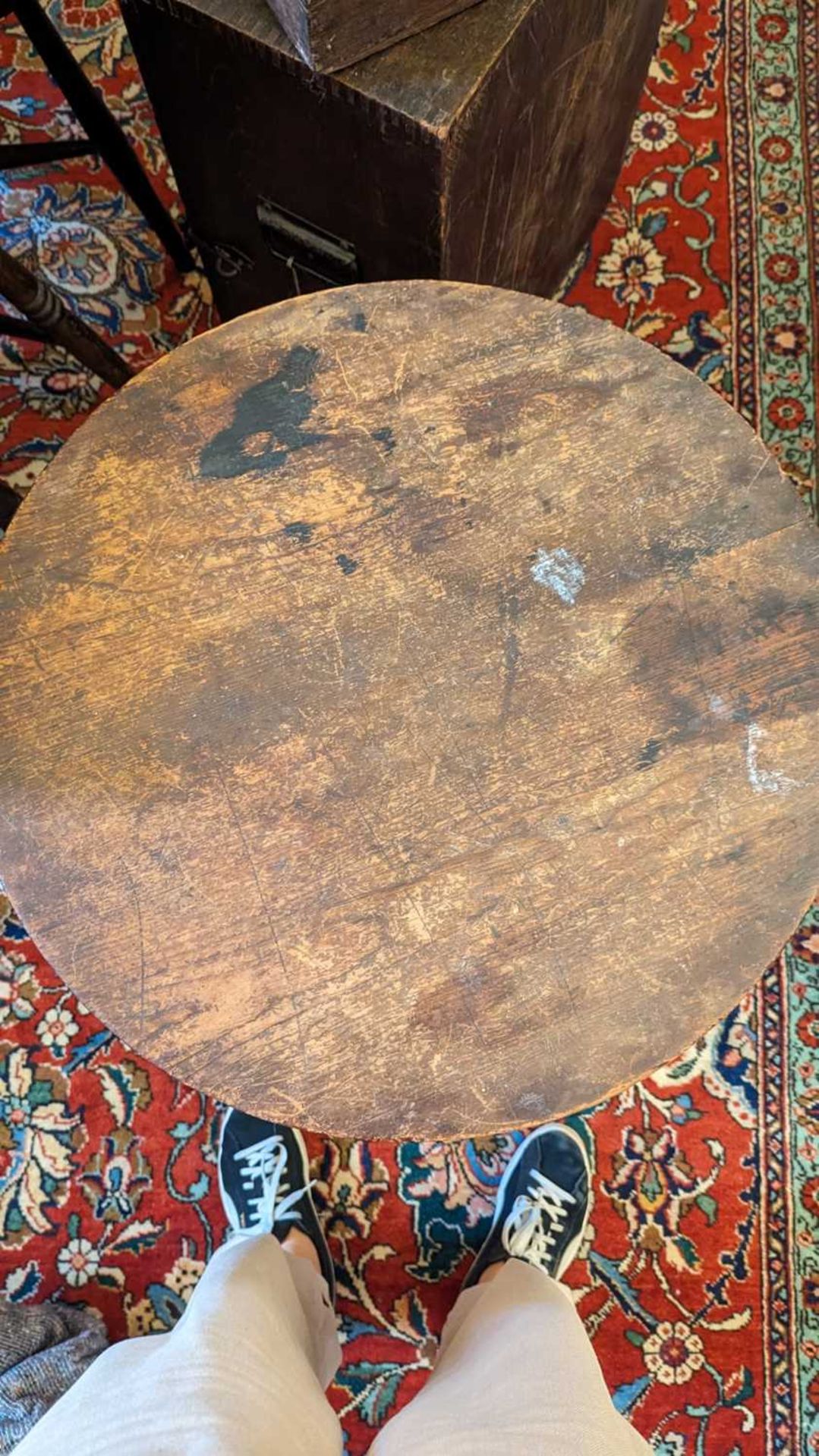 A Victorian walnut and pine gypsy table, - Bild 5 aus 14