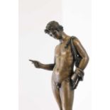 A grand tour bronze of Narcissus,