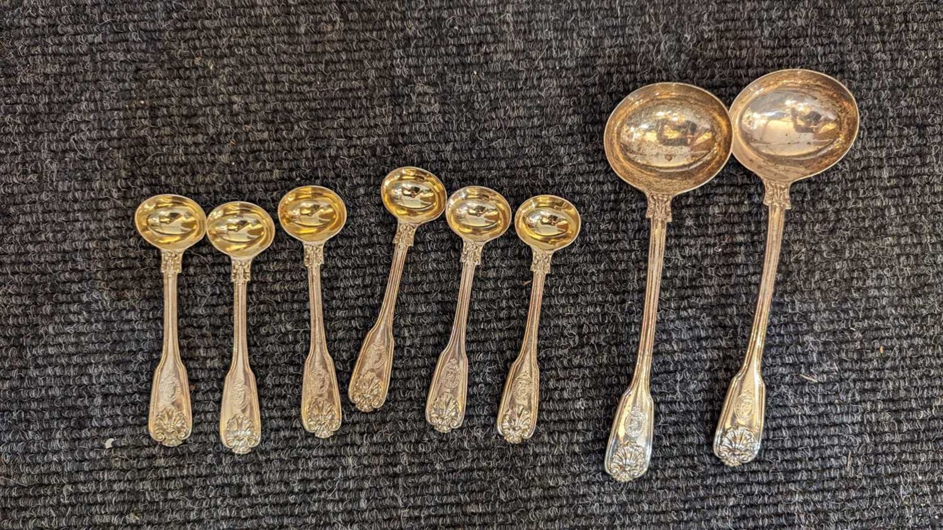 A composed George IV silver flatware service, - Image 18 of 46