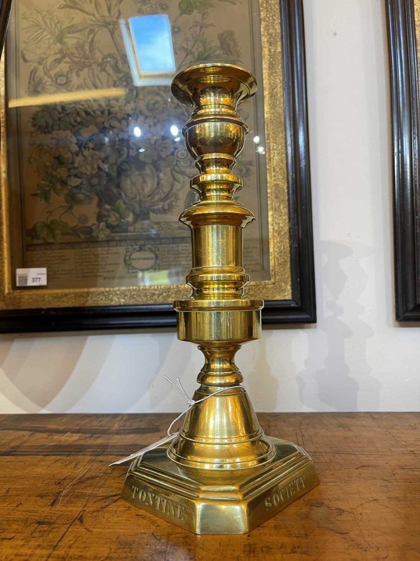 A pair of Victorian brass candlesticks, - Image 14 of 30