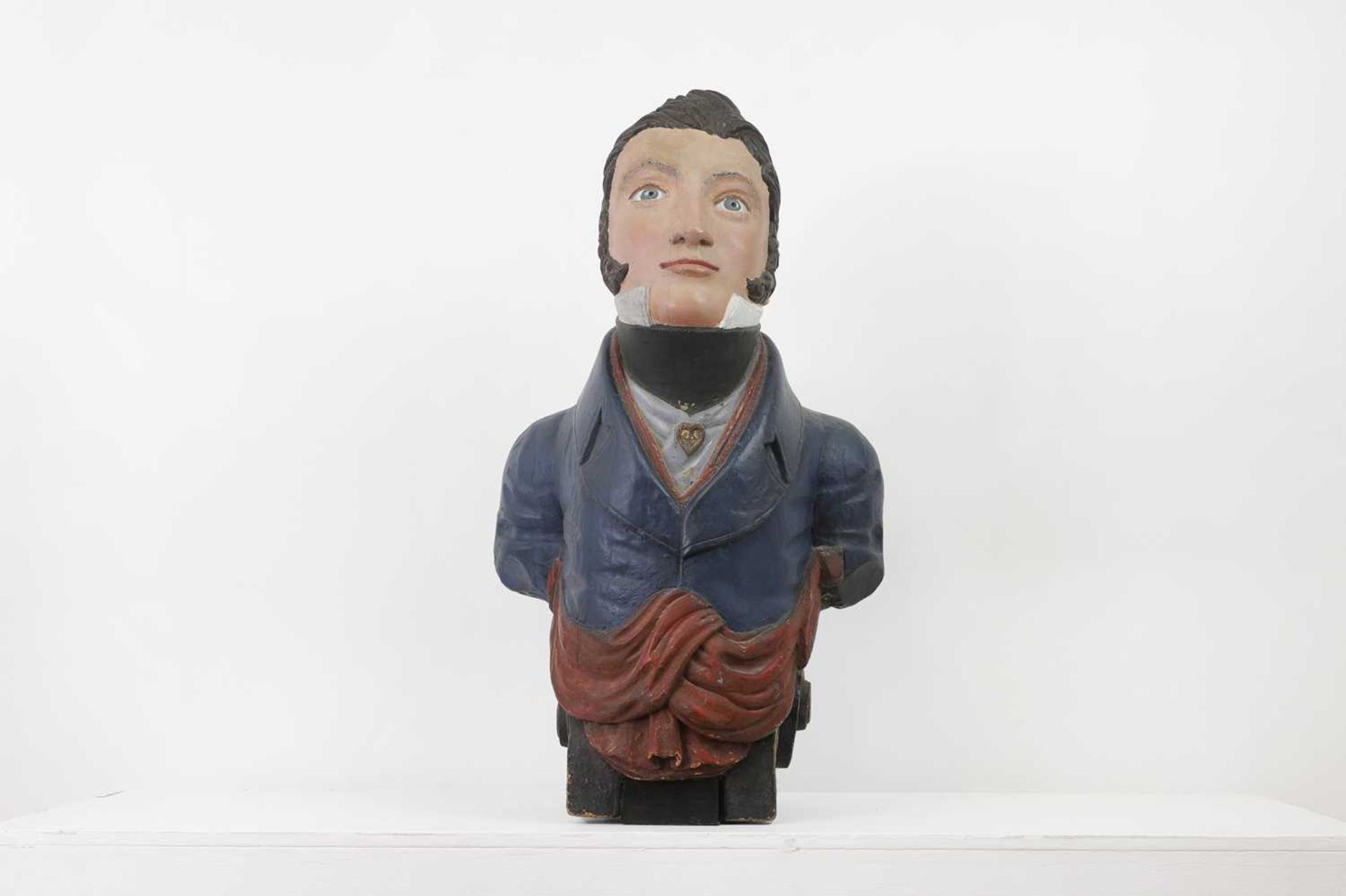 A carved and painted figurehead, - Image 3 of 18