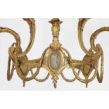 A George III-style neoclassical gilt-brass lantern,