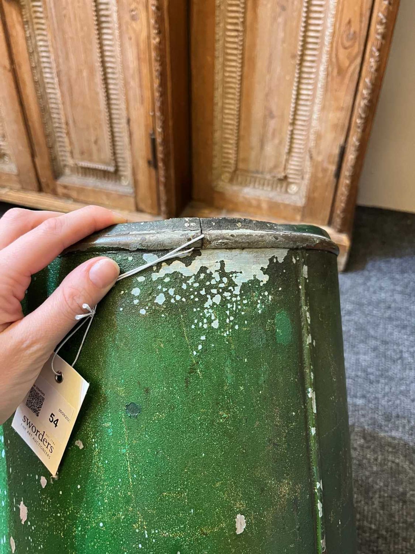 A toleware and painted wastepaper basket, - Image 14 of 17