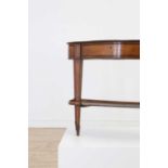 A George III harewood and satinwood side table,