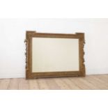 A George II giltwood and gesso picture frame mirror,