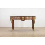 A Louis XV-style kingwood and ormolu centre table,