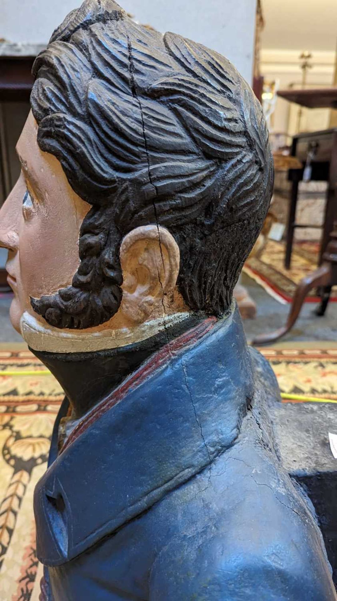 A carved and painted figurehead, - Image 10 of 18