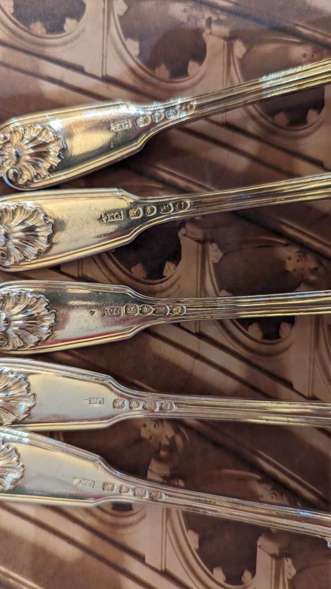 A composed George IV silver flatware service, - Image 36 of 46
