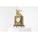 A late Gustavian bronze mantel clock by Peter Strengberg,