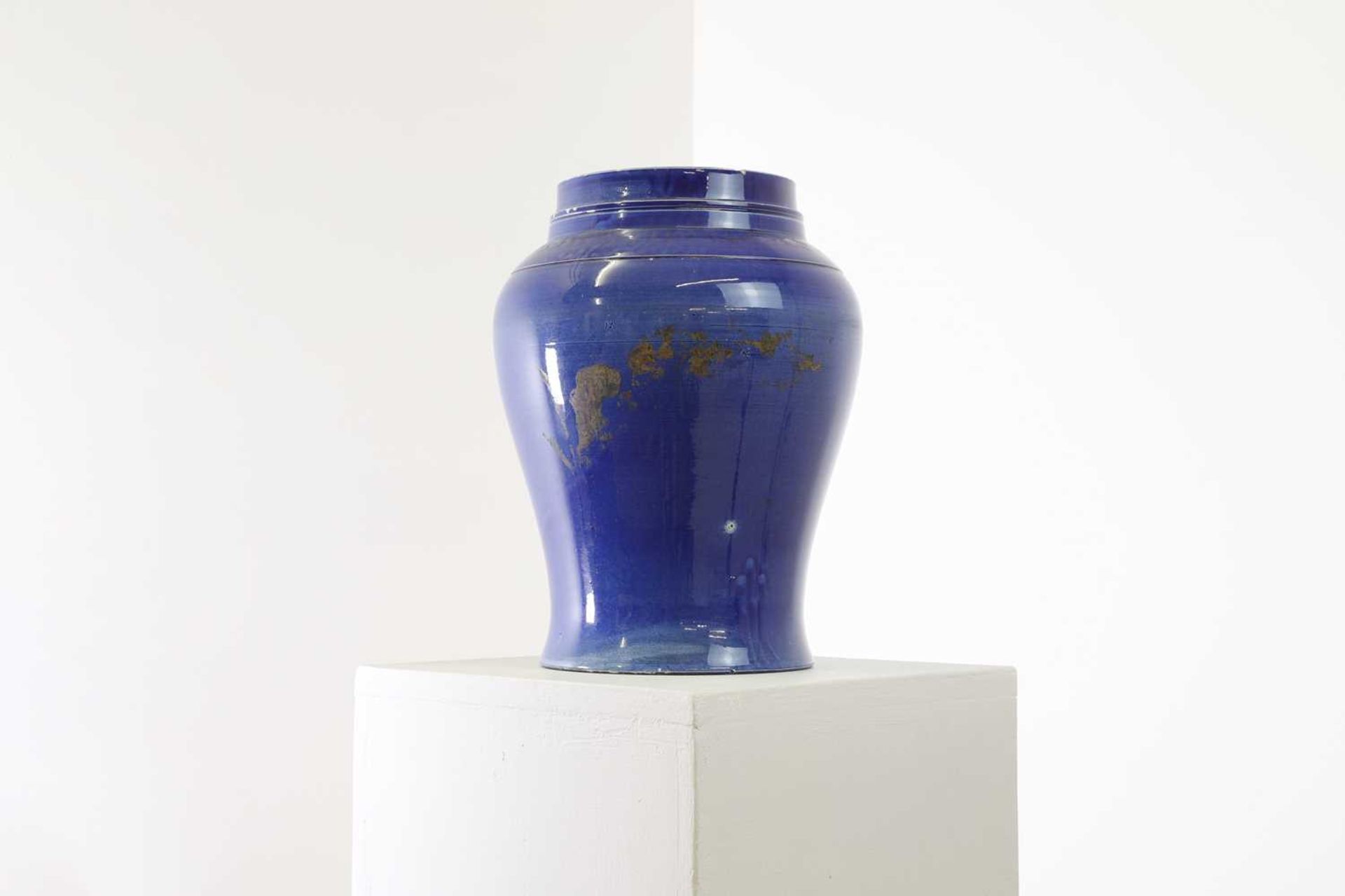 A glazed pottery vase,