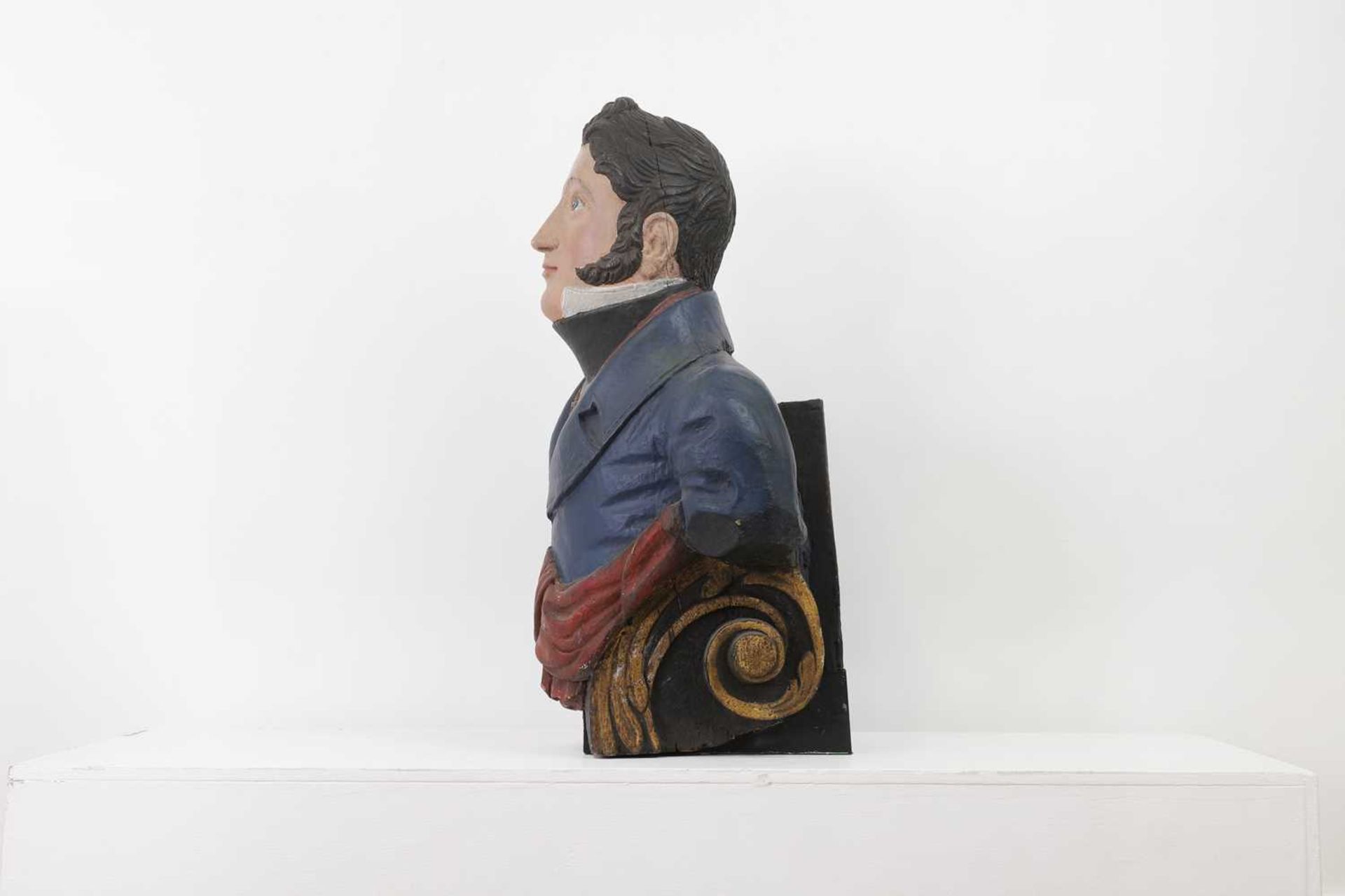 A carved and painted figurehead, - Image 4 of 18