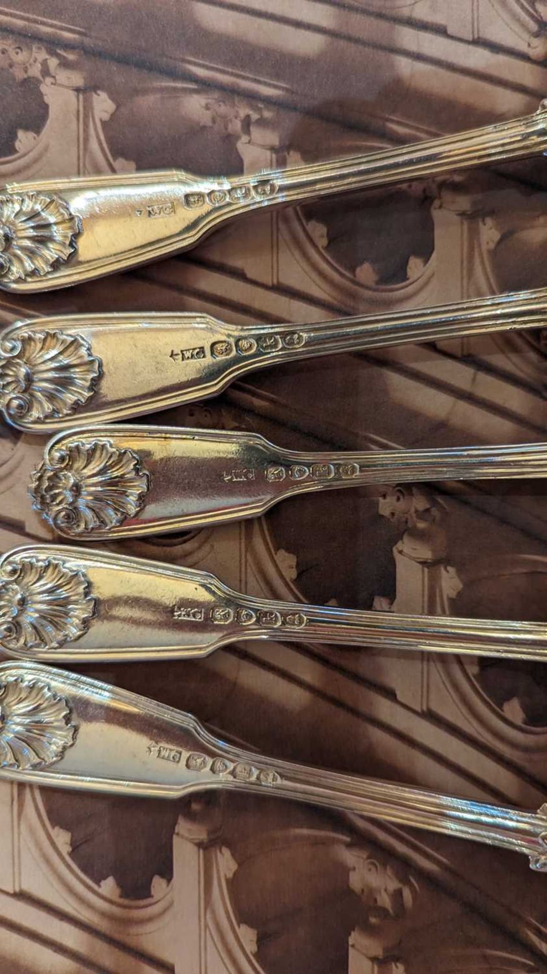 A composed George IV silver flatware service, - Image 37 of 46