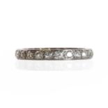 A full hoop diamond eternity ring,