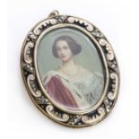 A portrait miniature of Marie of Prussia as Crown Princess of Bavaria,
