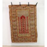 An Anatolian wool prayer rug