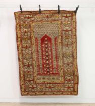 An Anatolian wool prayer rug