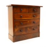 A mahogany apprentice chest of drawers